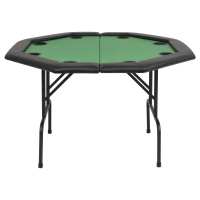 vidaXL Tablero de póker plegable en 2 octogonal verde 8 jugadores - details 2