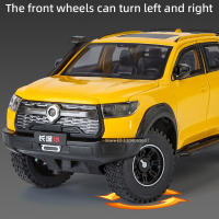 Modelo De Coche POER a Escala 1:24 Juguete De Aleación De Metal Con Ruedas Libres Absorción De Choque Sonido Y Luz Camión Pickup Off-Road Para Niños - details 4