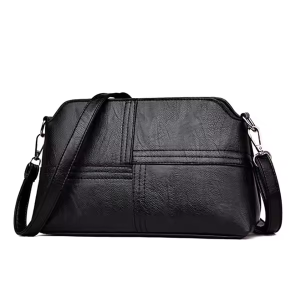 Bolso De Hombro Para Mujer De Cuero PU Vintage Diseño De Lujo Pequeño Bolsa De Mano Splicing Bolso De Viaje Tote De Compras - 1