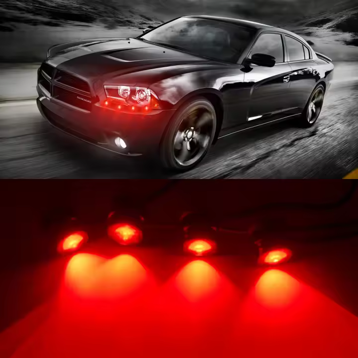 Luz De Señalización De Emergencia LED Águila 4 En 1 Para Coche Moto 12V Con Control Remoto Inalámbrico Luz Diurna Universal Para Camiones Y Motocicletas - 1
