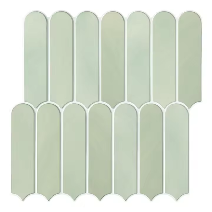 Pegatinas De Escala De Pez 3D Para Cocina Y Baño Self-Adhesive Resistentes Al Agua Y Moho Tamaño 30x30cm Color Verde Moderno - 1