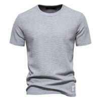 Camiseta De Punto De Palanca Para Hombre AIOPESON Color Sólido Casual Cuidado Facilidad Verano Moda Tops De Calidad Breathable Ligera O-Neck Sin Capucha - details 5