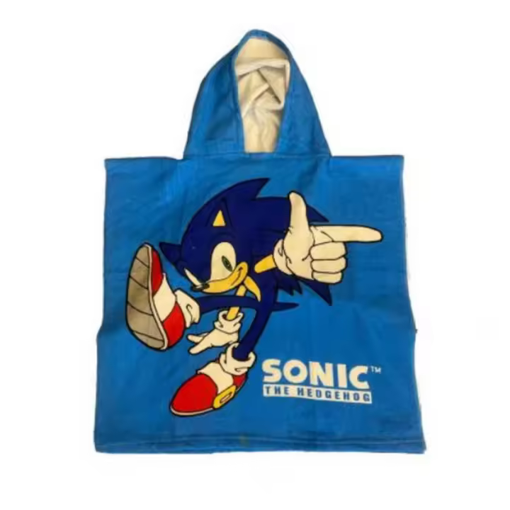 Poncho Sonic Danger Microfibra 110x55 81686 - 1