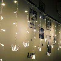 Luz De Cadena De Hielo LED 4M Con Mariposa USB Para Decoración De Navidad Pared Terraza Camping Color Blanco Cálido/Multicolor Incluye Control Remoto - details 5