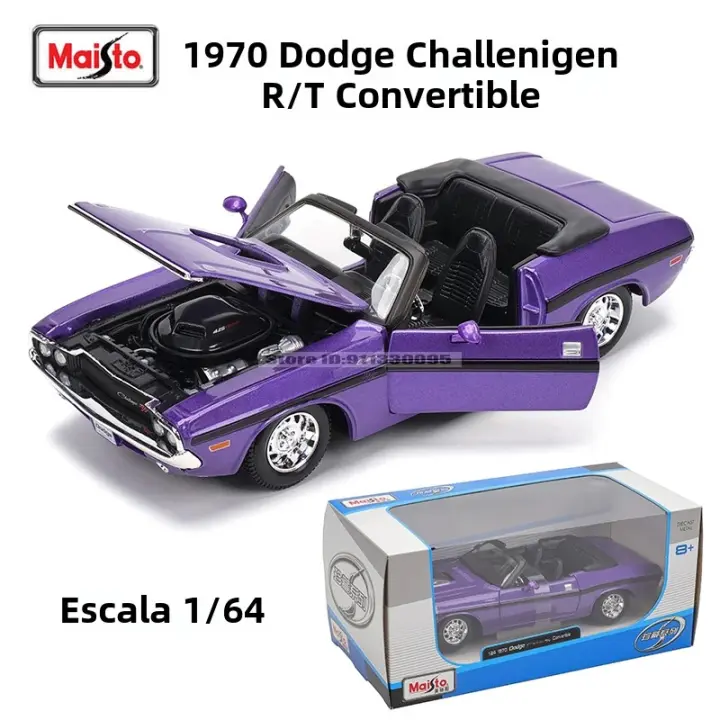 Maisto 1:24 Dodge Challenger R/T Convertible 1970 Modelo De Coche De Aleación De Juguete Colección De Precision Estática Regalo Para Niños Y Coleccionistas - 1