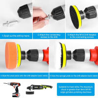 Kit De Esponjas Para Pulir Coche Poliuretano Amortiguador Para Máquina De Pulir Cera Elimina Rasguños Para Automóviles Y Motocicletas - details 8
