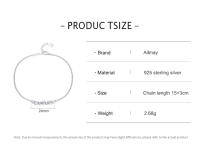 Zenyth-s925 a través del Cuerpo de Plata esterlina Diseño Geométrico pulsera Femenina Europa y los Estados Unidos Nicho de Diseño Transfronterizo de moda pulsera de Cadena ajustable - details 1