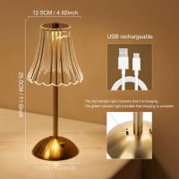 Lámpara De Mesa Inalámbrica Recargable Con 3 Modos De Color LED Táctil Portátil Para Dormitorio Sala De Estar Restaurante Exterior - details 7