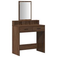 Mesa de Maquillaje vidaXL con Cajones de Madera de Roble Marrón 79x41x140 cm - details 1