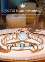 Reloj De Cuarzo Para Mujer OLEVS Movimiento Japonés Resistente Al Agua Acero Inoxidable Cerámica Lujo Reloj De Pulsera Para Damas Conjunto Popular - details 3