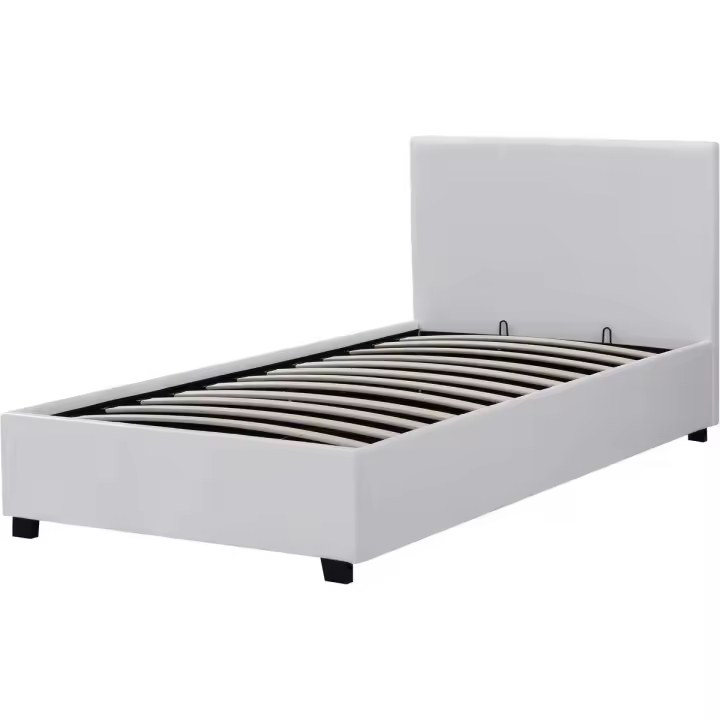Cama en PVC "Carla" - 90 x 190 cm - Blanco - 1