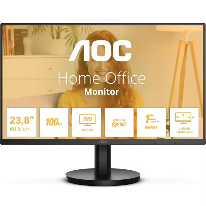Monitor AOC 24B3HMA2 23.8'/ Full HD/ Multimedia/ Negro - 1