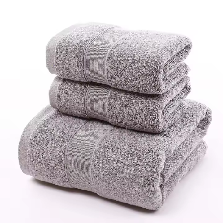 Toalla de baño absorbente de algodón puro, gruesa y peinada, suave y multicolor. - 1