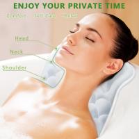 Almohada de baño, almohadas de baño para apoyar la cabeza y el cuello, almohada relajante para reposacabezas de baño de spa, almohada de baño impermeable con malla de aire 3D y 8 ventosas antideslizantes - details 3