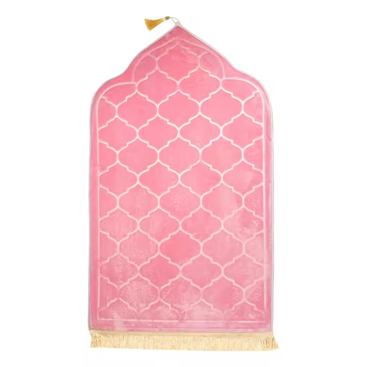 Alfombra De Oración Portátil Para Viajes Soft Worship Non-slip Con Diseño De Plegado De Flannel Para Musulmanos Durante El Ramadán Alfombra Antideslizante Para Interior - 1