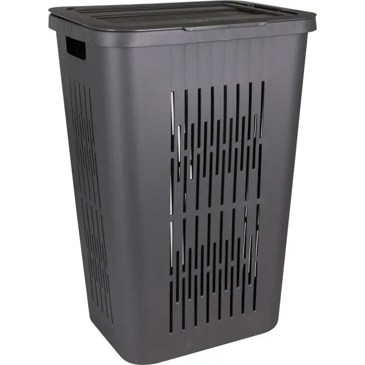Tontarelli - Cesta para Ropa 60L Bella Grafito - Duradera, Espaciosa y Resistente al Agua, Plegable y de Diseño Moderno - 1