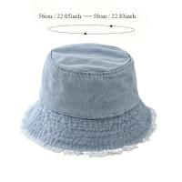 Gorro De Buho De Lino Duradero Para Hombres Y Mujeres Estilo Pesca Casual Protección Solar Plegable Con Borde Enganchado - details 5