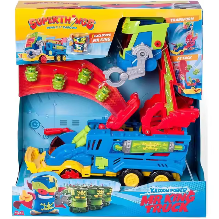 Superthings Rivals of Kaboom Figura exclusiva de Mr King Truck con el camión de la serie de Clan TV Kazoom Power- Magicbox PSTSP114IN10 - 1
