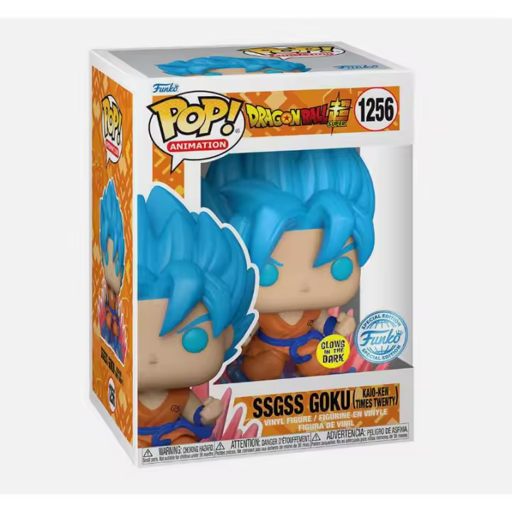 Funko pop SSGSS Goku Kaio-ken Times Twenty Glow 1256 Dragon Ball Super - 1