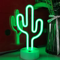 Lámpara LED Efecto Neón En Diseño De Cactus Con Suministro Dual USB Y Batería Regalo Para Navidad Fiesta Decoración Del Hogar - details 6