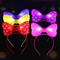 Diadema De Lujo Con LED Multicolor Para Mujer Diadema De Princesa Con Lazo Luminoso Para Fiesta De Boda Decoración De Fiesta - details 1