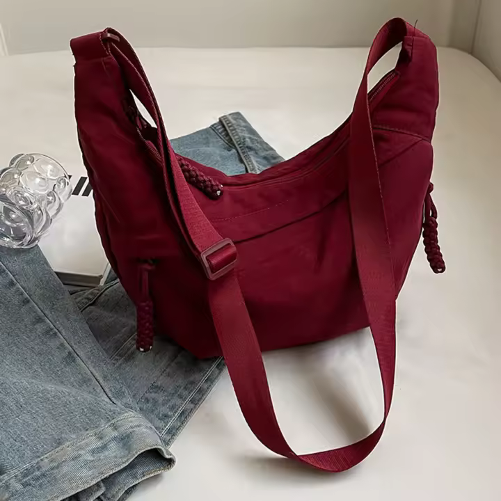 Elegante bolso de mujer en forma de bola de masa con múltiples bolsillos y correa ajustable, gran capacidad, bolso de hombro de moda para viajes al aire libre - 1