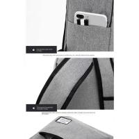 Mochila Versátil De 15 Pulgadas De Alta Calidad Negra/Gris Lavable Bag De Viaje Para Computadora De Tela Oxford Unisex - details 5