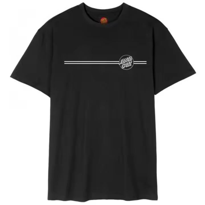 Camiseta de Manga Corta Santa Cruz Opus Dot Stripe para hombre en color negro - 1