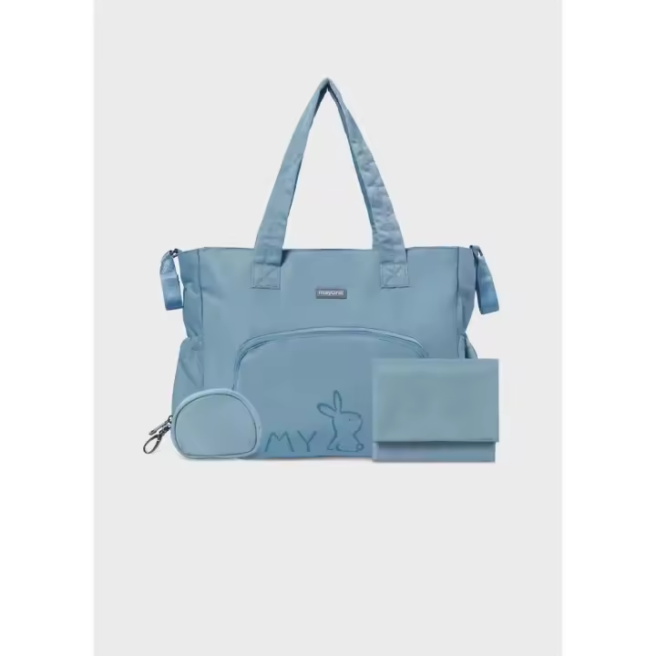 Set Bolso maternal porta chupete cambiador y bolsa bebé Mayoral Mist Green - 1