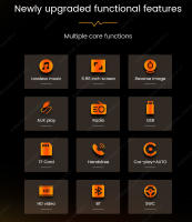 Radio De Coche Android 13 1 DIN 6.86 Pulgadas 2+32G Con Wireless Carplay Y DSP Pantalla Táctil HD Multimedia MP5 Reproductor De Vídeo - details 6