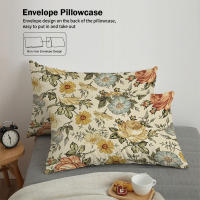 Juego De Cama Retro Con Patrón Floral 3 Piezas Adecuado Para Dormitorio De Mujer Queen King Twin Cama Funda De Edredón Y 2 Fundas De Cojín Material Poliéster 100% - details 9