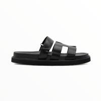 Sandalias de verano de mujer en tendencia color negro, planas cómodas ligeras con plataforma ajuste velcro,planta del pie acolchada,tendencia 2025 altamoda - details 2