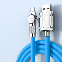 Cable De Carga Rápida USB Tipo C 100W 6A Elbowed 180° Rotativo Para Jugar Con Samsung S23 Xiaomi Huawei Cordón De Datos USB C - details 8