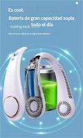 Nuevo ventilador colgante de cuello sin hojas con carga USB de silicona de grado ajustable, ventilador creativo plegable y silencioso - details 1