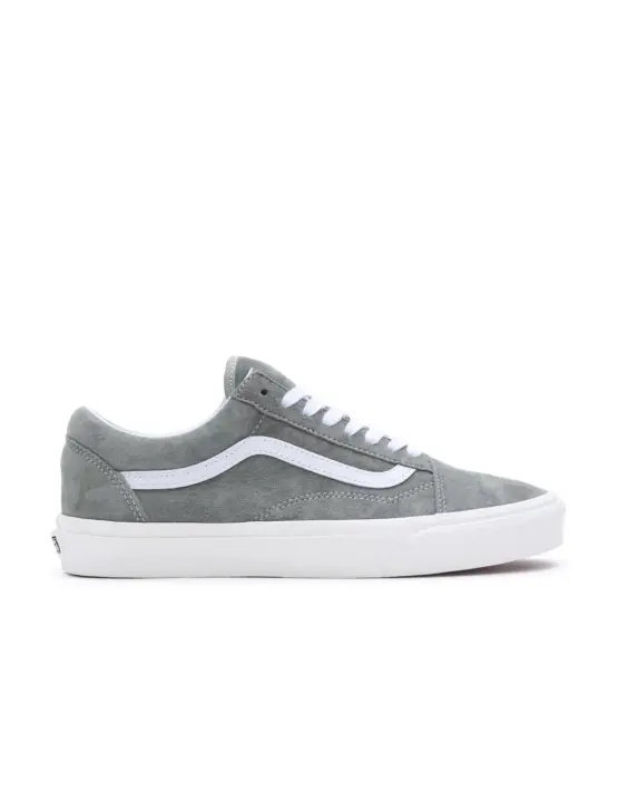 Zapatilla Vans UA Old Skool Pig Suede Gris/Blanco - 1