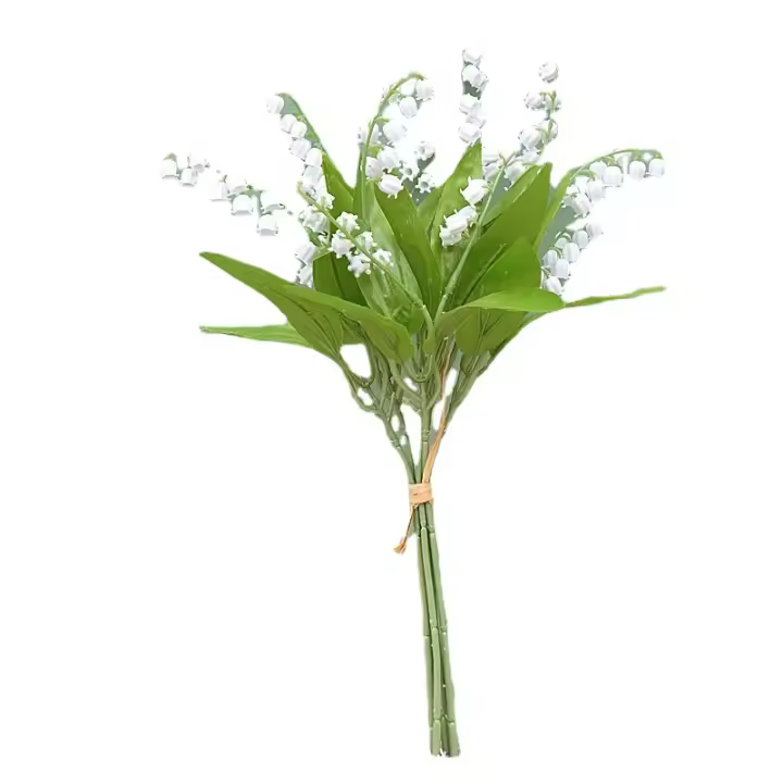  Flores Artificiales Blancas En Forma De Letra Bellflower Para Decoración De Hogar Boda Fiesta Casamiento Hechas a Mano Plantas Falsas Para Decoración De Pared - 1