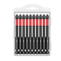 Juego De 10 Piezas De Bitas De Destornillador De Impacto Magnético PH2 Antideslizantes Largas Para Perforación Y Herramientas Eléctricas Acero De Carbono Multifuncional - details 7