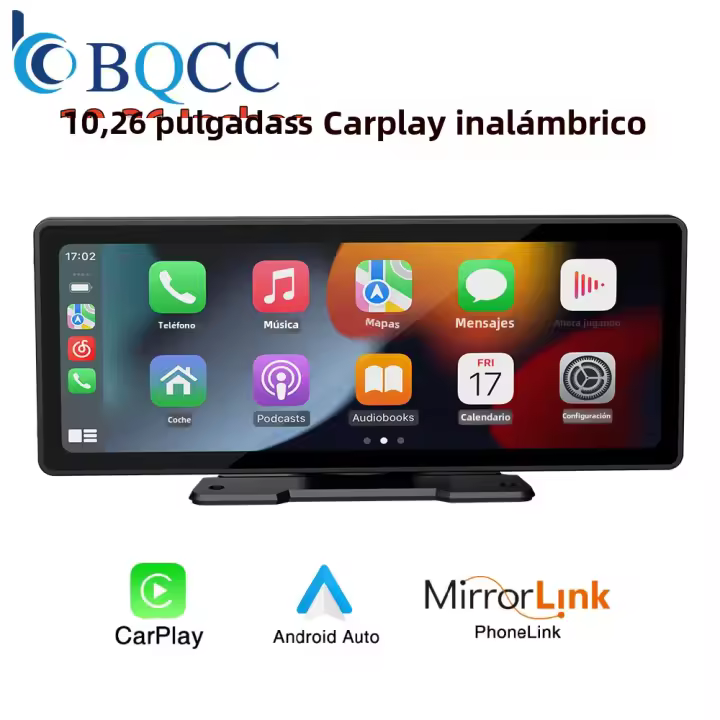 BQCC Radio De Coche Universal Con Pantalla De 10.26'' Multimedia WIFI Reproductor De Video Sin Cable Carplay Para Apple O Android - 1