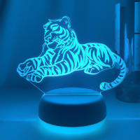 Luz Nocturna LED De Acrílico 3D Tigre Figura Para Dormitorio De Niños Luz De Sueño Decoración Para El Hogar Lámpara De Mesa Regalos - details 17