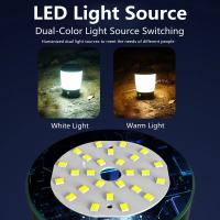 Lámpara De Camping Portátil Recargable 3 Colores Dimmer Luz De Tenda Impermeable Para Pesca Y Emergencias Fuente De Luz LED - details 1