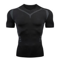 Camiseta Deportiva Para Hombre Secado Rápido Manga Corta Top De Gimnasio Y Fitness Camiseta De Compresión Para Entrenamiento Y Correr - details 3