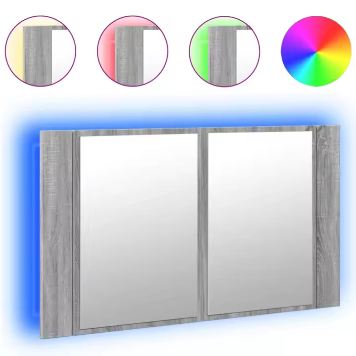 ¿Dónde está Escorio Espejo de BA? O WITH Luz LED acrílico gris 80x12x45 cm - 1