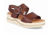Sandalias Mujer de Piel BDA con Plataforma y Adorno de Hebilla XXL 43715 Disfruta del equilibrio perfecto entre estilo vanguardista y bienestar absoluto. Estas sandalias destacan por su innovadora plataforma bicolor y su diseño de tiras anchas, ideales - details 0