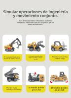 Juego De 6 Piezas De Camiones De Construcción Clásicos En Aleación Para Niños Juguetes Educativos De Vehículos De Escala 1:64 Regalo Ideal - details 8
