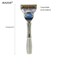 iRAZOR Man F5 Cuchilla De Fusión De 5 Capas Afeitadora Manual Con Mango Pesado Herramienta De Barbero Para Regalo Para Hombre Padre - details 1