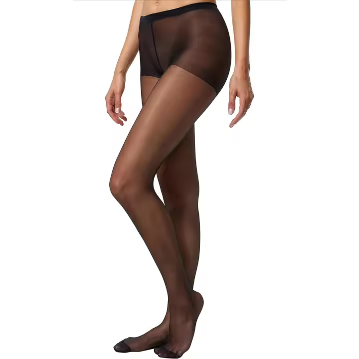 UNUSUALL- Pack de 6 Medias de seda ultrafinas para mujer, pantimedias invisibles de lycra 20D, transparentes, negras beige natural, medias de calidad, medias sexys de alta elasticidad, Pantimedias de malla negro y beige - 1