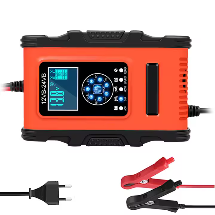 Cargador De Batería Automático Inteligente 12V 24V 12A 7-etapas Para Coche GEL WET AGM Lithium LiFePO4 LiPo EAFC - 1