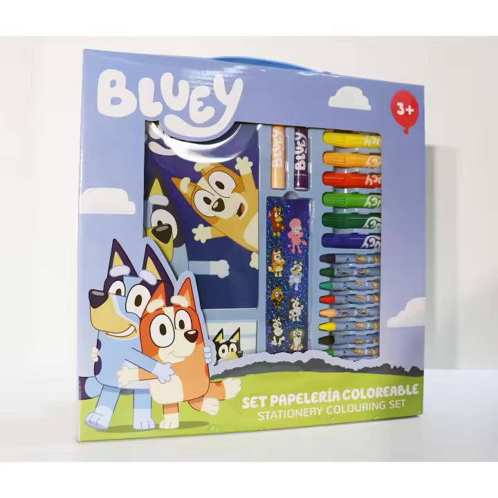 Bluey set de papelería coloreable de 26 piezas, en caja. - 1