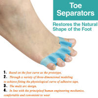 Pexmen Separador De Dedos De Pies Gel Para Hombres Y Mujeres Corrector De Bunion Espaciador De Dedos De Silicona Para Restaurar La Forma Original De Los Dedos - details 4