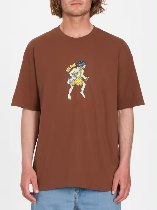 Camiseta Volcom Todd Bratrud 2 SS Burro Brown - 1